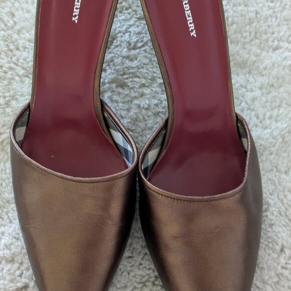 Burberry Leather Mules New!! ! - Picture 5 of 5